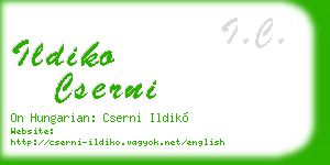ildiko cserni business card